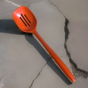 Hutzler Slotted Spoon Melamine Orange Denmark MCM Retro Vintage Cooking Serving